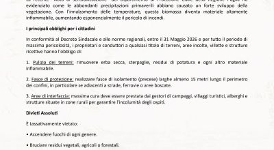 Prevenzione incendi boschivi e di interfaccia – Disposizioni e obblighi per...