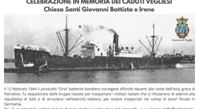 80° Anniversario  del naufragio del Piroscafo ORIA - Celebrazione religios...