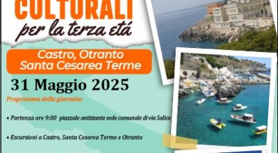 PROGETTO PUGLIA DA SCOPRIRE: ESCURSIONI CULTURALI PER LA TERZA ETÁ –...