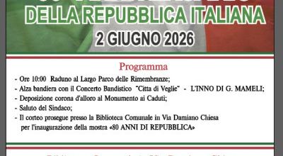 2 giugno 2026. 80° anniversario della Repubblica Italiana