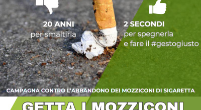 CAMPAGNA CONTRO L'ABBANDONO DEI MOZZICONI DI SIGARETTA