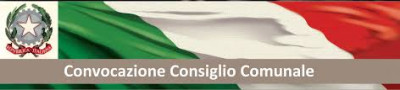 AVVISO DI CONVOCAZIONE DEL CONSIGLIO COMUNALE.