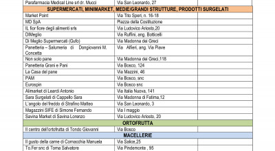 Elenco esercizi commerciali, farmacie e parafarmacie che accettano buoni spes...