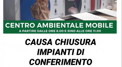 LIMITAZIONE ACCETTAZIONE CONFERIMENTI PRESSO IL CENTRO AMBIENTALE MOBILE