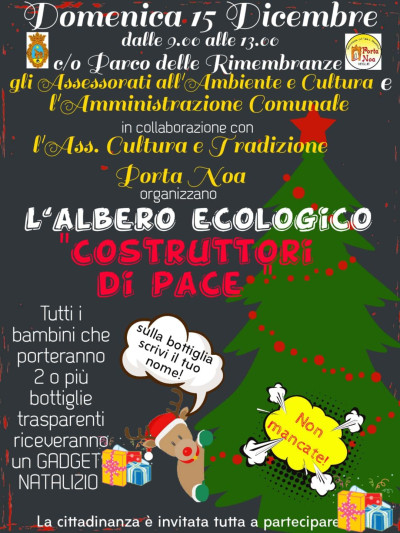 REALIZZAZIONE ALBERO DI NATALE ECOLOGICO