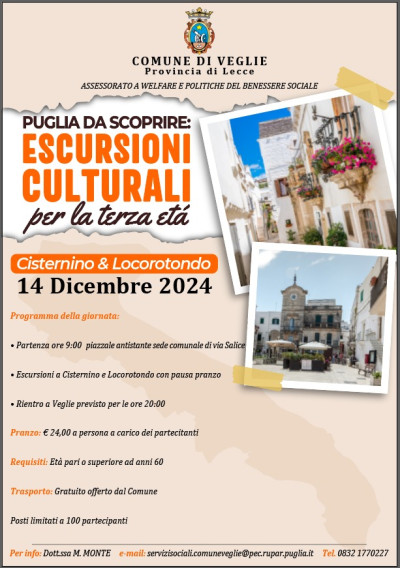 PROGETTO “PUGLIA DA SCOPRIRE: ESCURSIONI CULTURALI PER LA TERZA ET&Aacu...