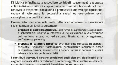Avviso pubblico di partecipazione alla fase di consultazione preventiva per l...