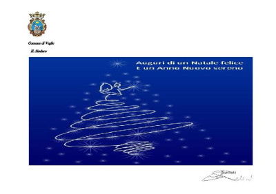 AUGURI DEL SINDACO E DELLA'AMMINISTRAZIONE COMUNALE PER LE FESTIVITA' NATALIZIE