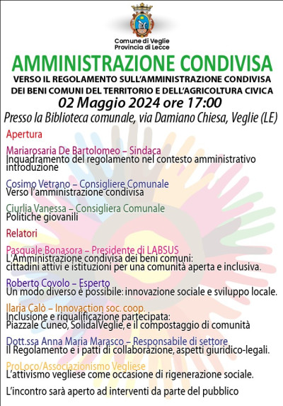 ‼️ VERSO IL REGOLAMENTO SULL'AMMINISTRAZIONE CONDIVISA ‼️