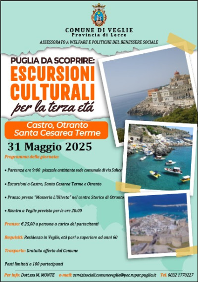 PROGETTO “PUGLIA DA SCOPRIRE: ESCURSIONI CULTURALI PER LA TERZA ET&Aacu...