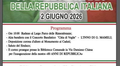 2 giugno 2026. 80&deg; anniversario della Repubblica Italiana