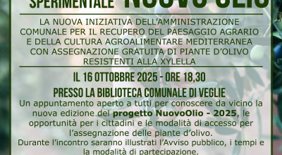 PROGETTO SPERIMENTALE NUOVO OLIO 2025