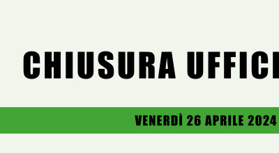 Chiusura uffici comunali venerdì 26 aprile 2024