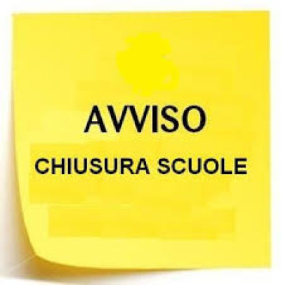 CHIUSURA SCUOLE  NELLE GIORNATE DEL 9 E 10 GENNAIO 2017.