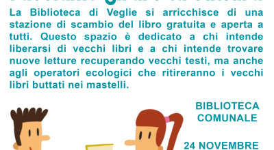 Nasce a Veglie la Stazione di Scambio del Libro.Inaugurazione sabato 24 novem...